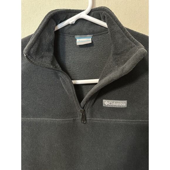 Columbia 1/4 Zip Fleece Sweater Mens Size Small Black Fleece Pull Over Sweater - Picture 5 of 11